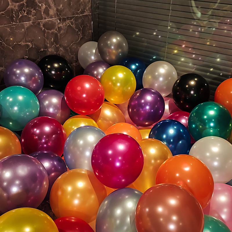 Thickened explosion-proof pearlescent balloons 100 birthday party ...